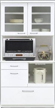 驚きの価格 島忠　食器棚　レンジ台　キッシュ80 収納/キッチン雑貨