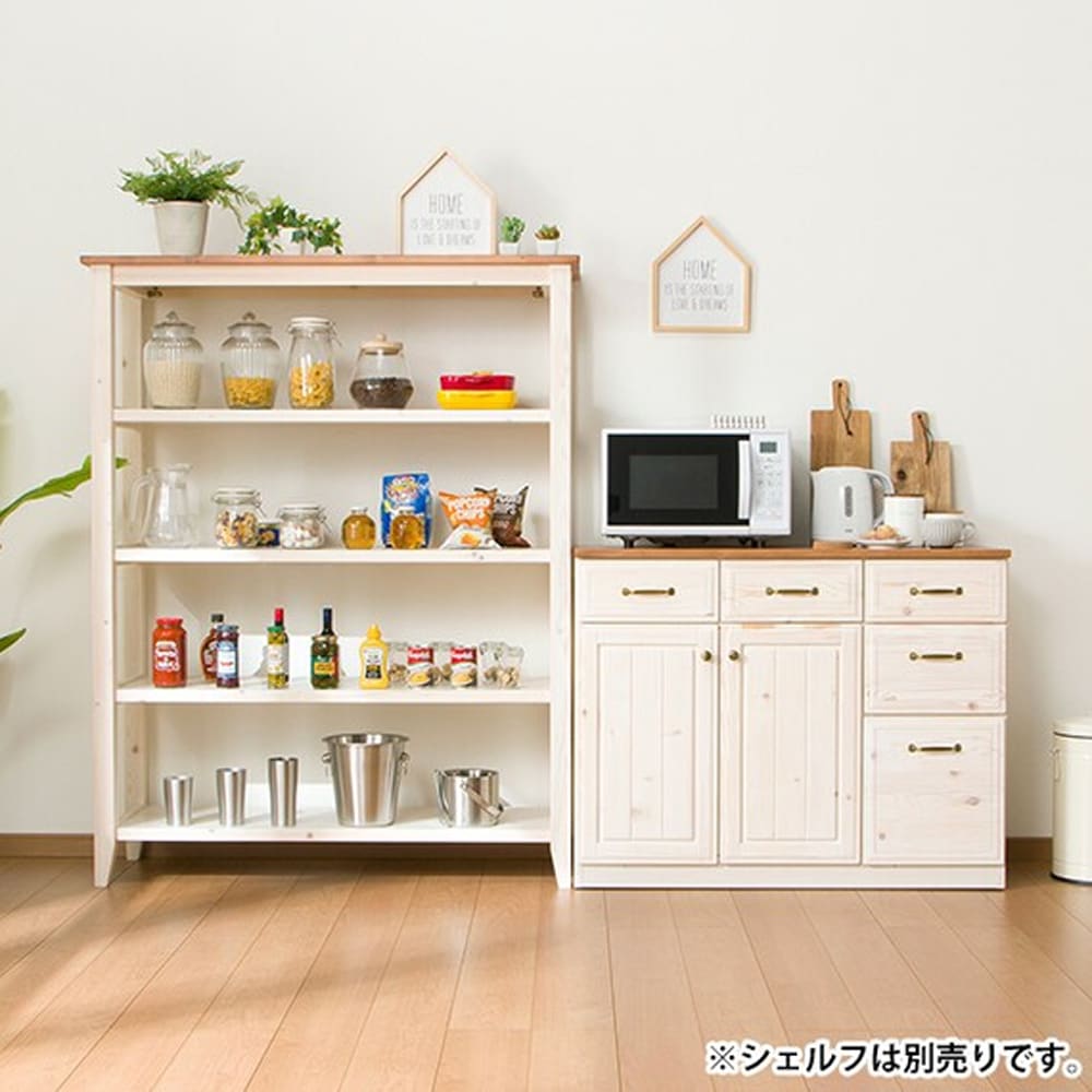【ニトリ】 キッチンカウンター シナモ 105 WH ホワイト(幅105/カウンター 5Y）ホワイト): キッチン家具 | 家具・インテリア