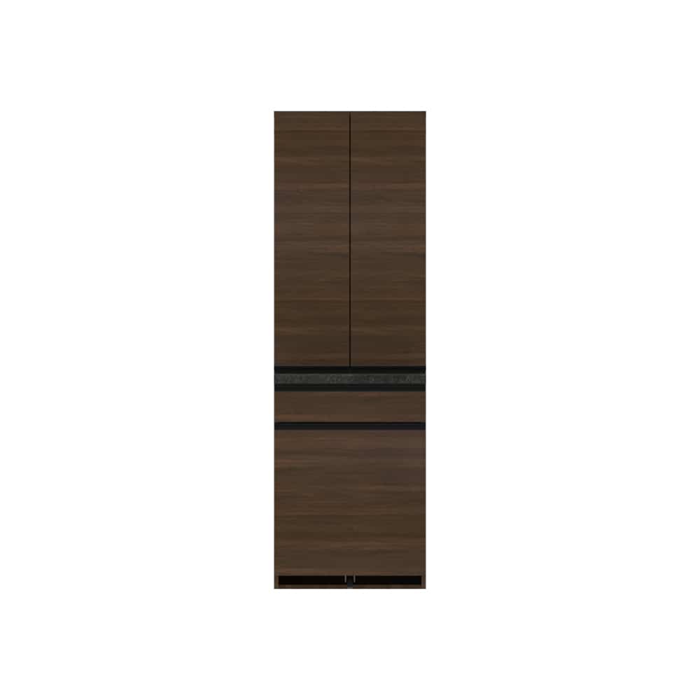 【パモウナ】　ダイニングボード　ＥＭＢ−６００Ｋ　Ｎ（ウォールナット）:選べる３色（セラミカネロ・ウォールナット・パールWH）側板まで美しい仕上げです。