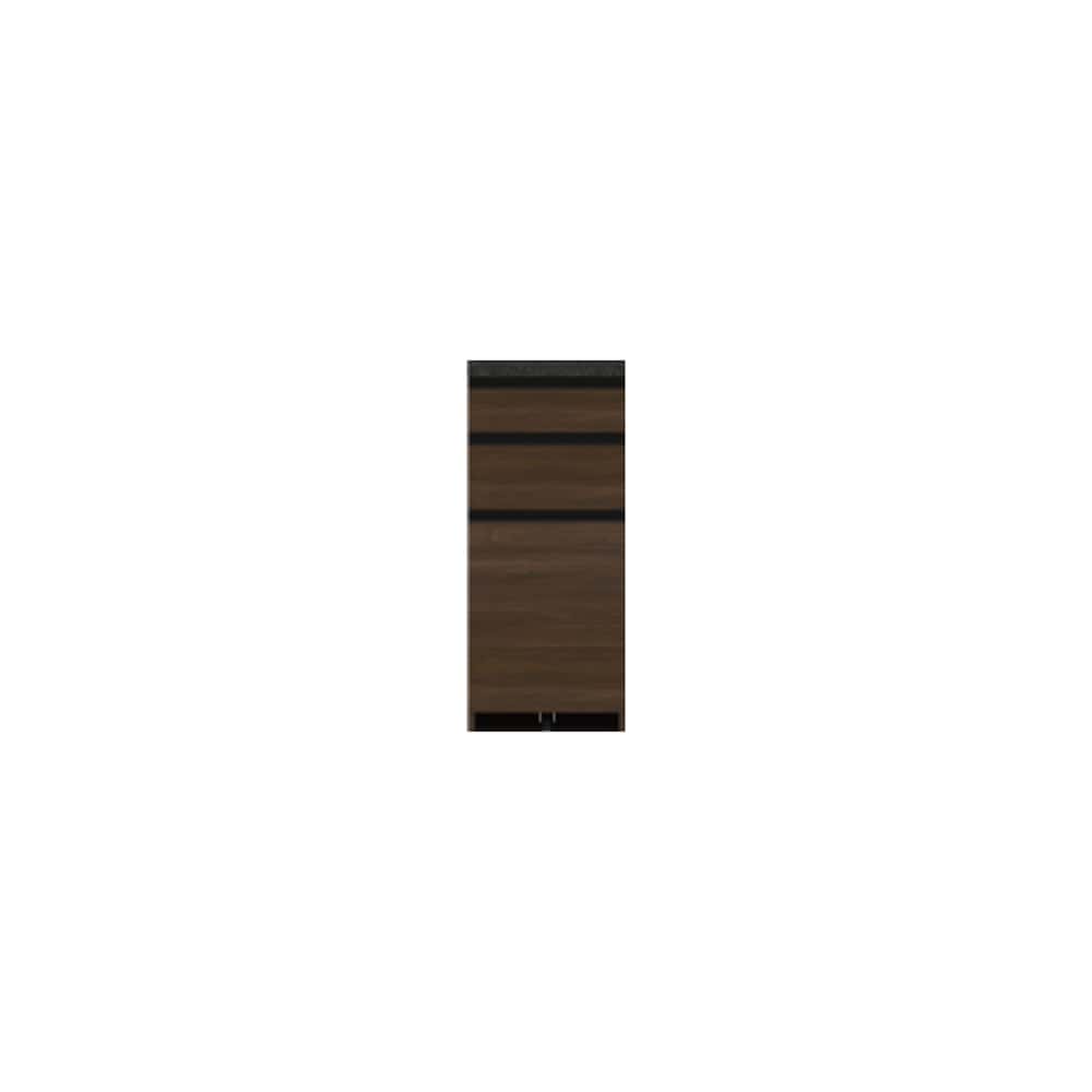 【パモウナ】　カウンター　ＥＣＡ−４００ＫＲ下台　Ｎ（ウォールナット）:選べる３色（セラミカネロ・ウォールナット・パールWH）側板まで美しい仕上げです。