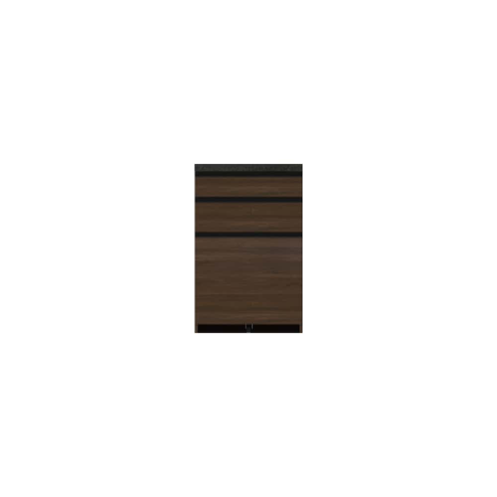 【パモウナ】　カウンター　ＥＣＡ−６００Ｋ下台　Ｎ（ウォールナット）:選べる３色（セラミカネロ・ウォールナット・パールWH）側板まで美しい仕上げです。