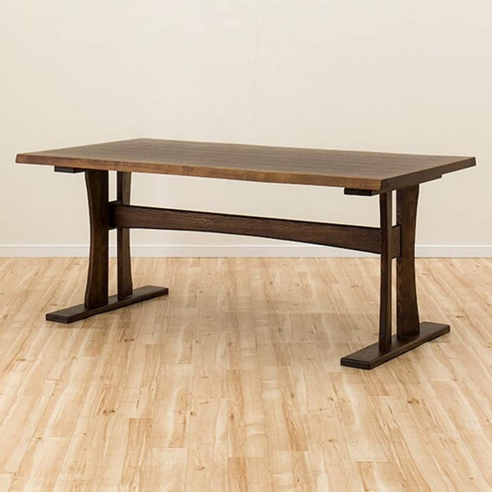【ニトリ】　ダイニングテーブル　ヤマト４　１６０　ＤＢＲ　ダークブラウン:どこか懐かしい古民家を思わせるようなデザイン