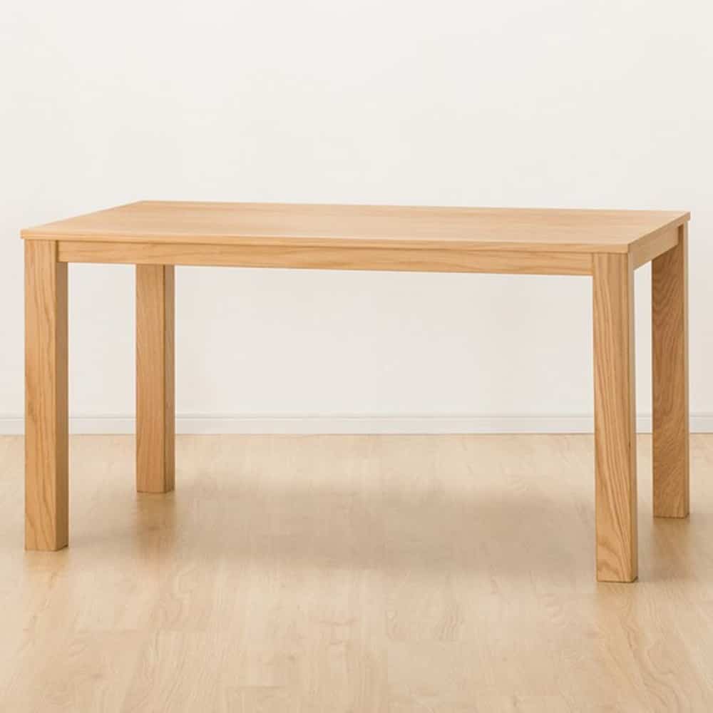 【ニトリ】　ダイニングテーブル　Ｎコネクト１３５　ＬＢＲ　ライトブラウン:シンプルモダンな北欧テイストのダイニングテーブル。