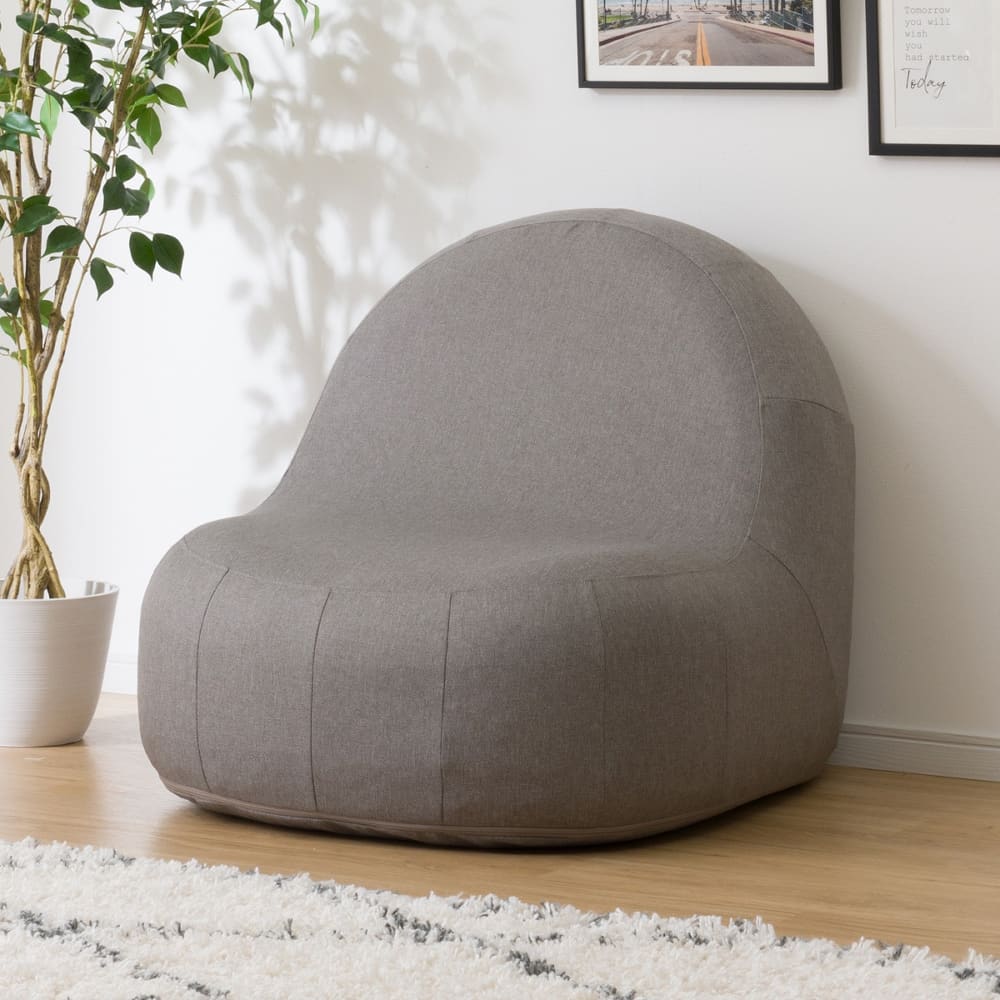 ★【送料無料】　【ネット限定品】　カバーが洗える1人用ふわもちソファ 専用　カバー (グレー)　<N>