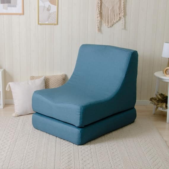 ★【送料無料】　【ネット限定品】　積み重ねできるリラックスソファ専用　カバー (ターコイズブルー)　<N>