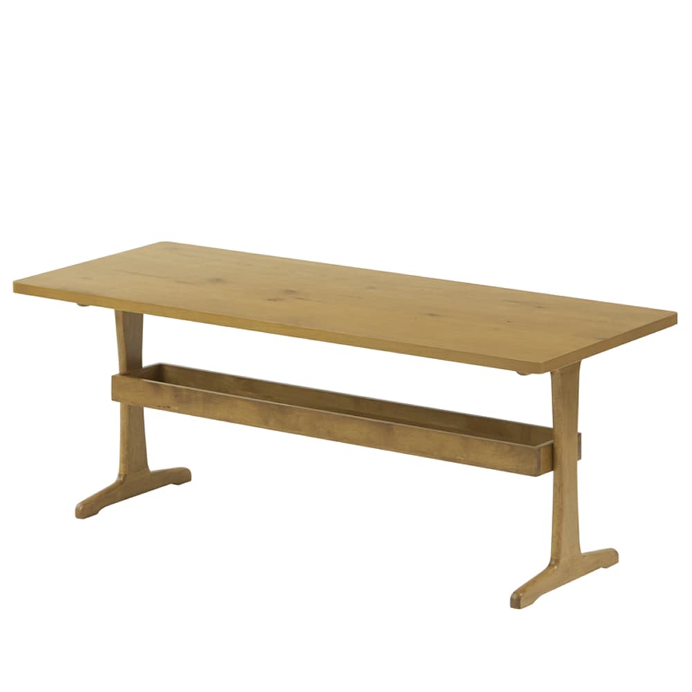 リビングテーブル　オークスタイル　ＭＣＴ１４０　ＮＡ:棚付きで収納に便利です