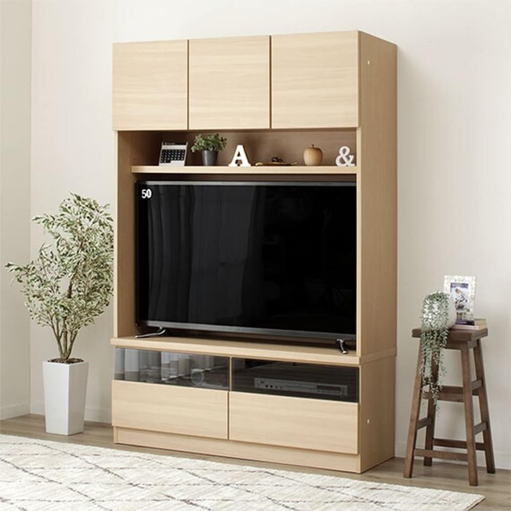 壁面ユニット TVボード Nウォーレン 120セット ナチュラル (幅120cm 5Y)ﾅﾁｭﾗﾙ): テレビ台・リビング収納 | 家具