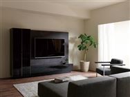 パモウナ テレビボードAQ-1800＋600ブラックグレイン＋壁掛け金具XW-2