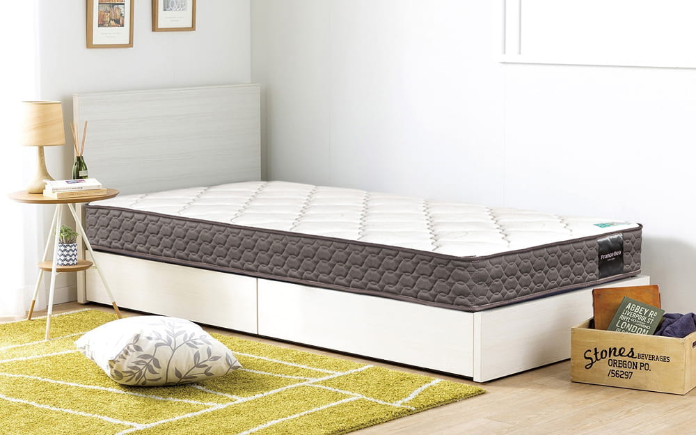 フランスベッド　シングルベッド　チョイスミーＦ225引付＋ハイジェニック　ハード:ベッドフレーム＋マットレスのセットです。