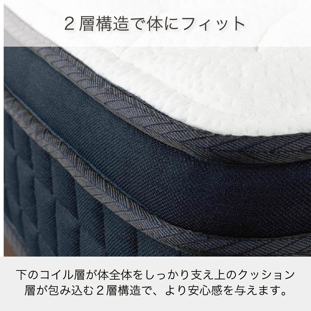 2層構造で体にフィット