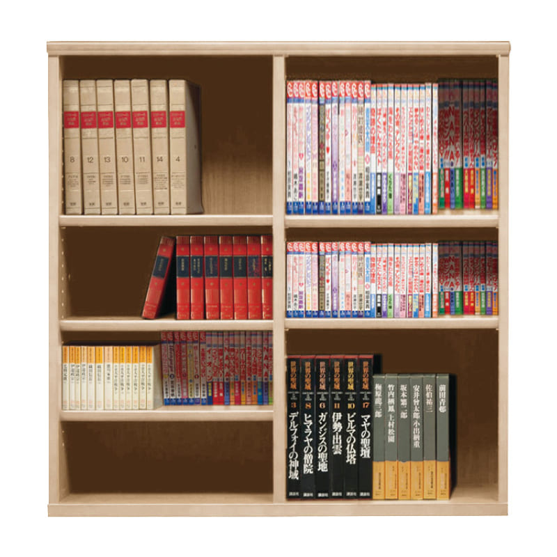 オープン書棚　ＳＯＫ７２　幅１１０×高さ１００　ナチュナル