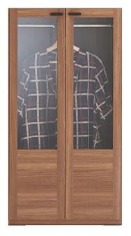 壁面収納　ＧＣＤ−６０洋服ガラス戸タイプ（WN）ウォールナット