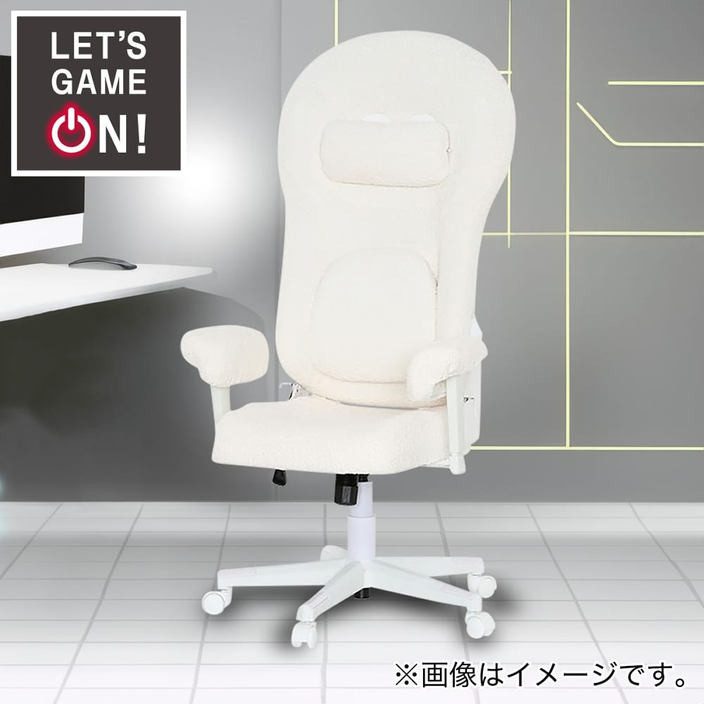 ゲーミングチェア GM715 WH <N>(5Y）ホワイト): デスク