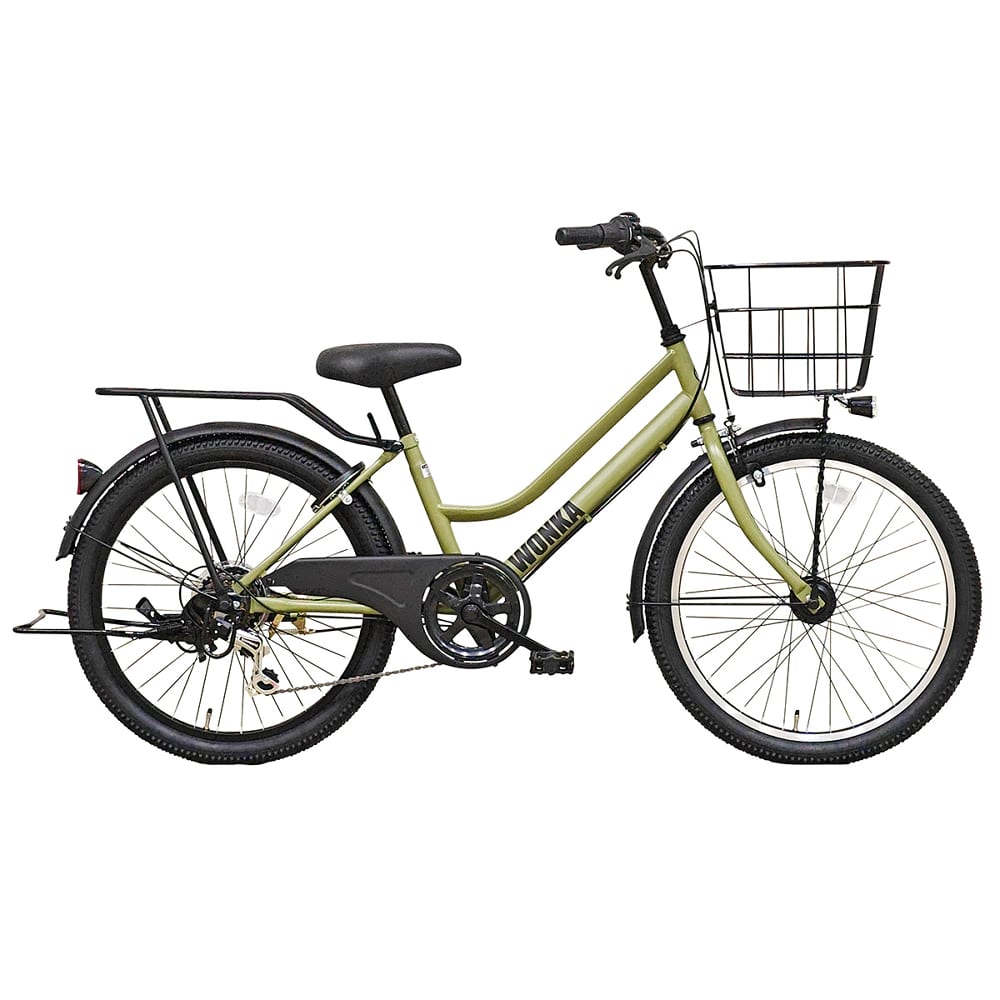 子供用自転車 24ジュニアウォンカ外装6段 マットカーキ