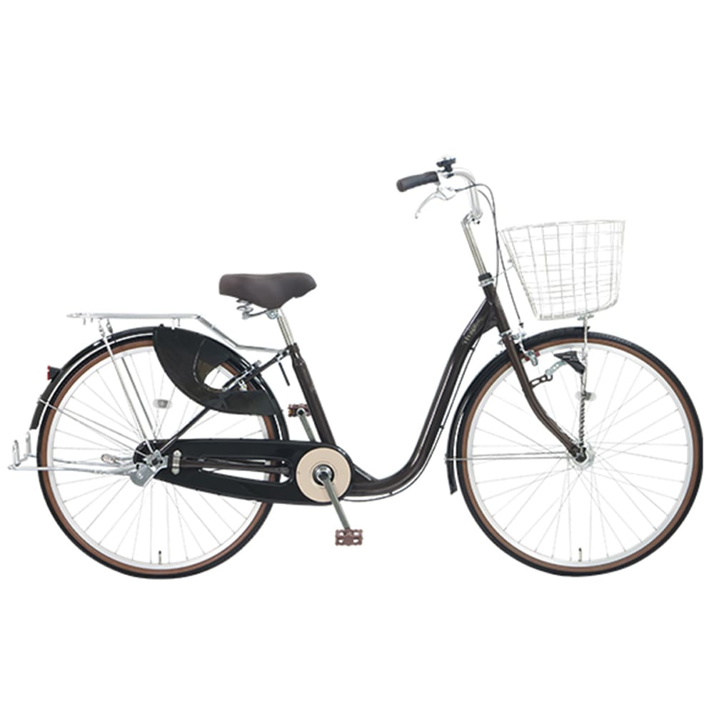 前に下に広々フレーム設計の高品質国産自転車