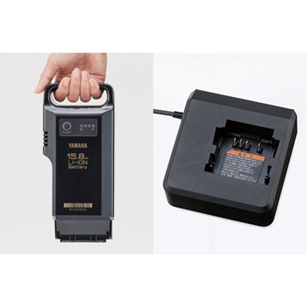 大容量バッテリー&コンパクト充電器