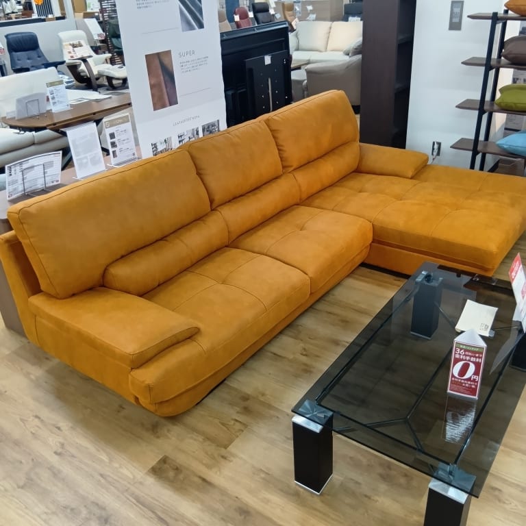 【新座店 関東一部地域限定 展示特価品】 シェーズロングソファ トレビソ 左カウチ PLT