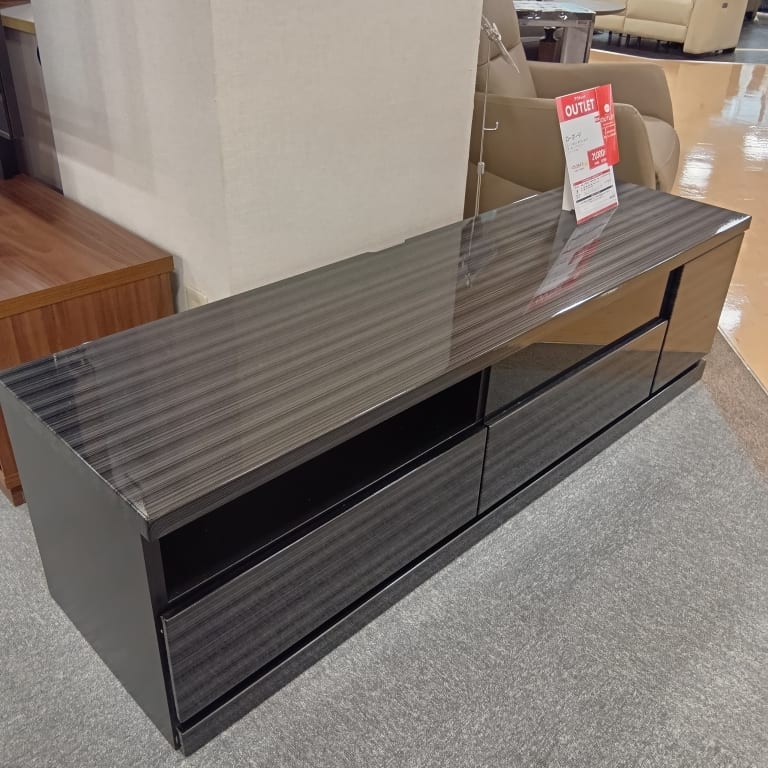 【ホームズ大谷田店 関東一部地域限定 展示特価品】 ローボード ウェイク150TV(BK木目)