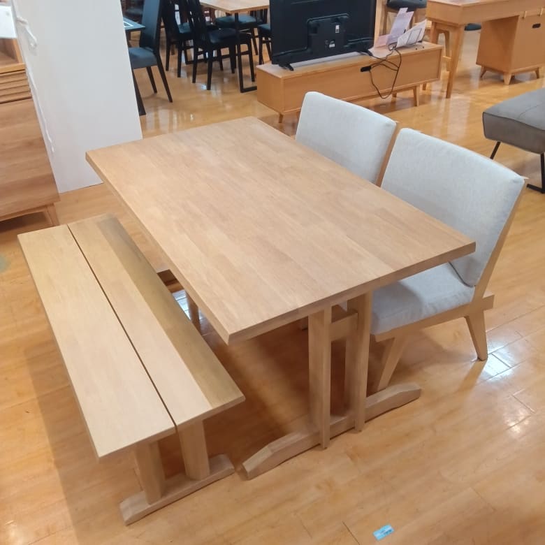 【大和店 関東一部地域限定 展示特価品】 リビングダイニング4点セット LDT シズク MKT001 NA LDC シズク MKC001 NA LDB シズク MKB001 NA