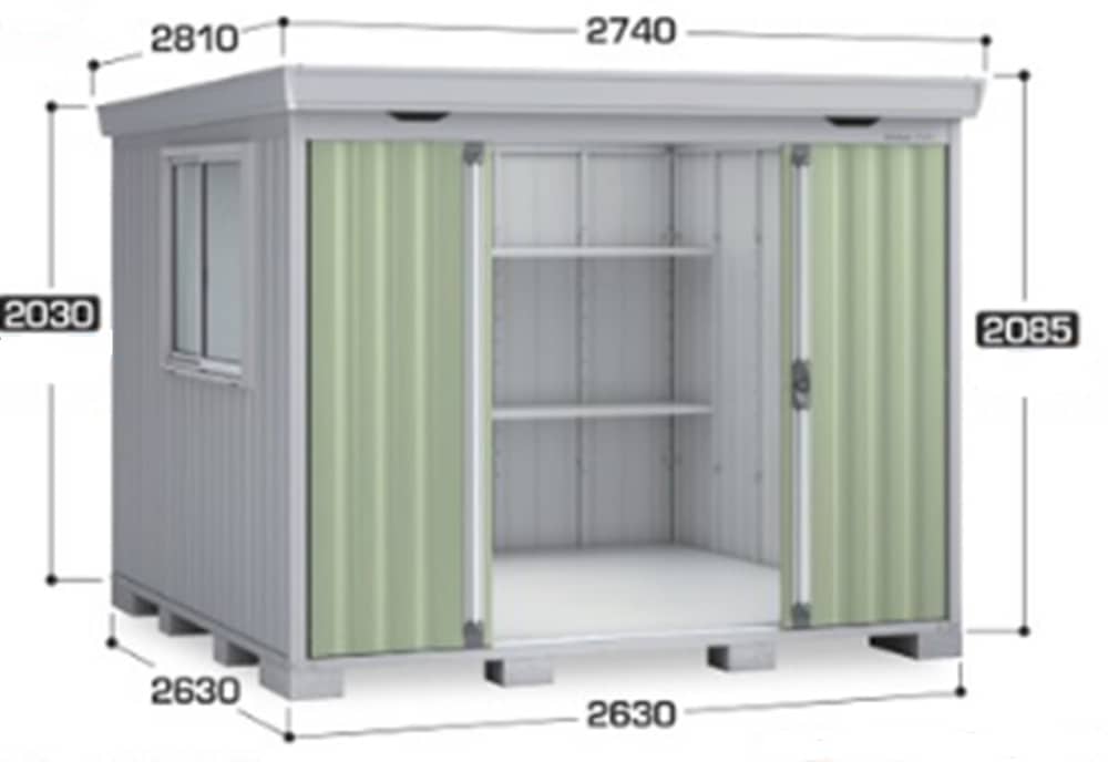 イナバ フォルタ FS−2626S 一般型 棚板4枚付属 工事付きパック