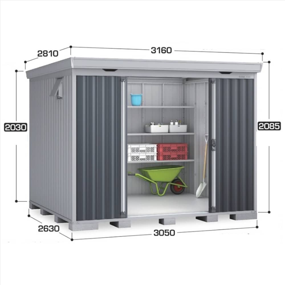 イナバフォルタFS−3026S一般型 棚板4枚付属 工事付きパック