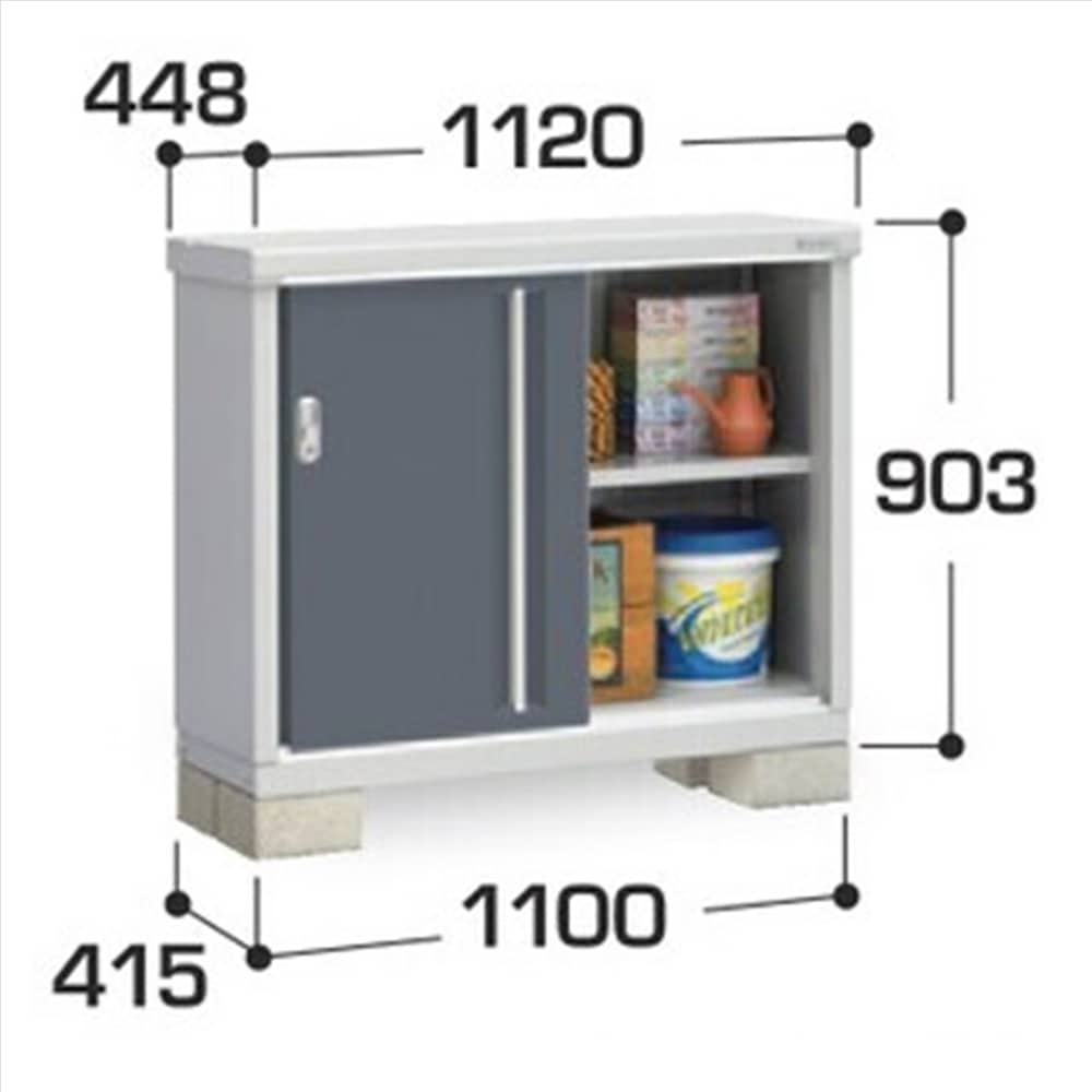 イナバ シンプリー MJX−114A 全面棚タイプ 棚板1枚付属 工事付きパック