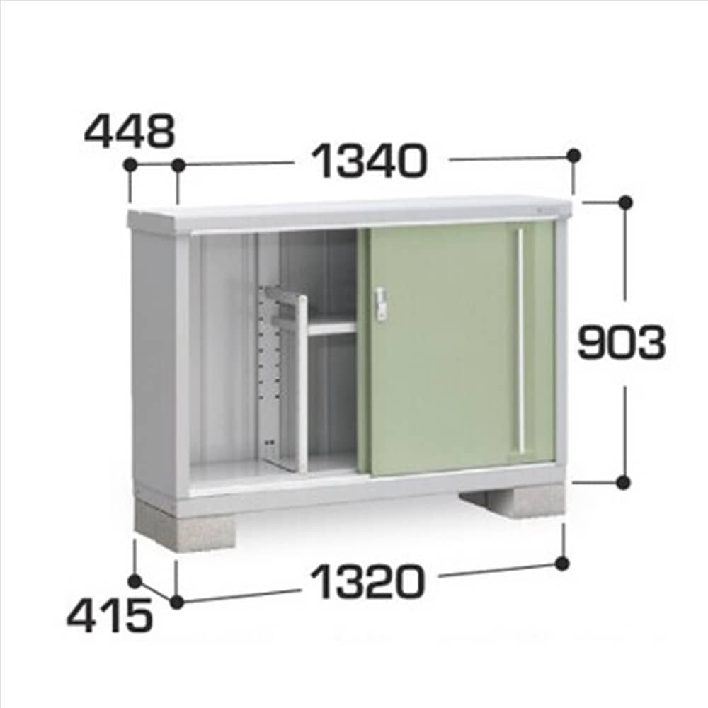 イナバ シンプリー MJX−134A 全面棚タイプ 棚板1枚付属 工事付きパック