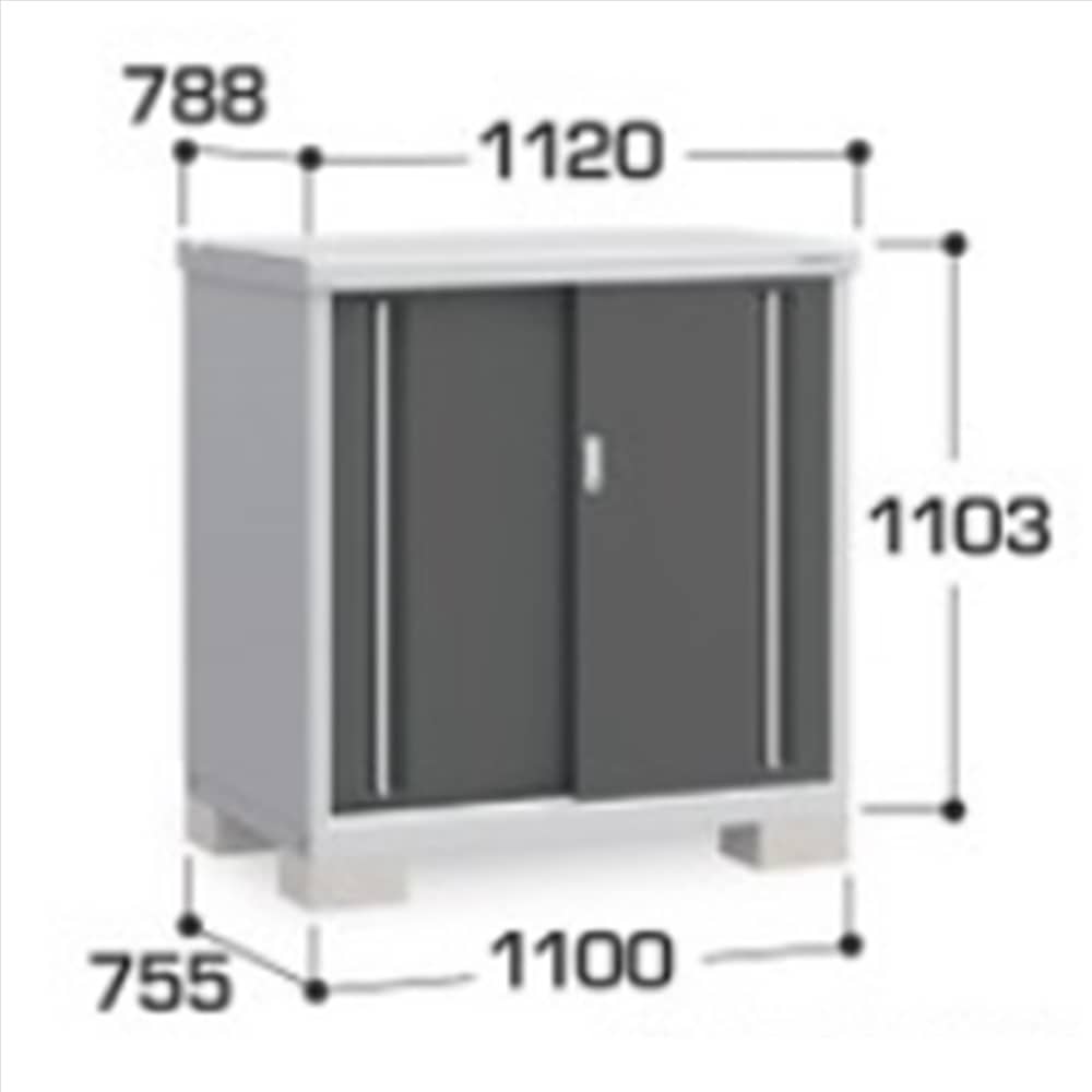 イナバ シンプリー MJX−117B 全面棚タイプ 棚板1枚付属 工事付きパック