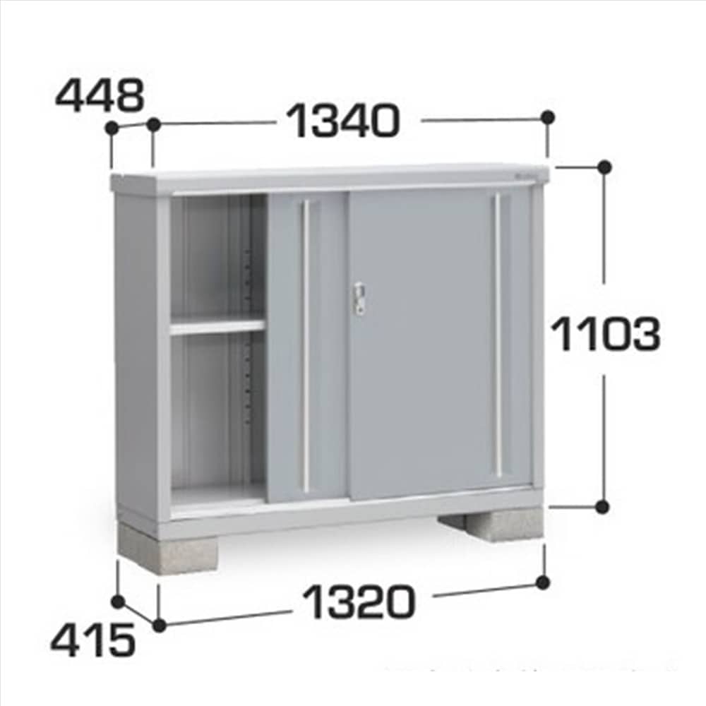 イナバ シンプリー MJX−134B 全面棚タイプ 棚板1枚付属 工事付きパック