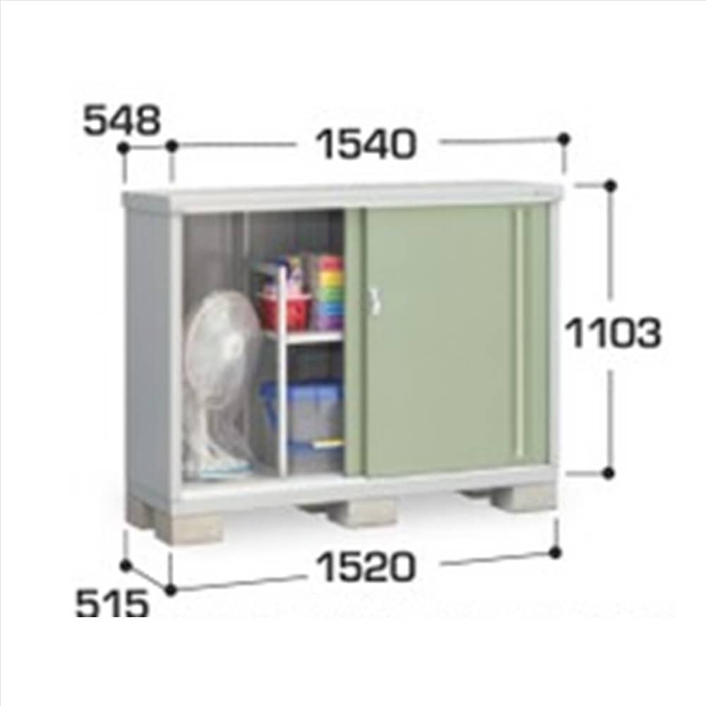 イナバ シンプリー MJX−155B 全面棚タイプ 棚板2枚付属 工事付きパック