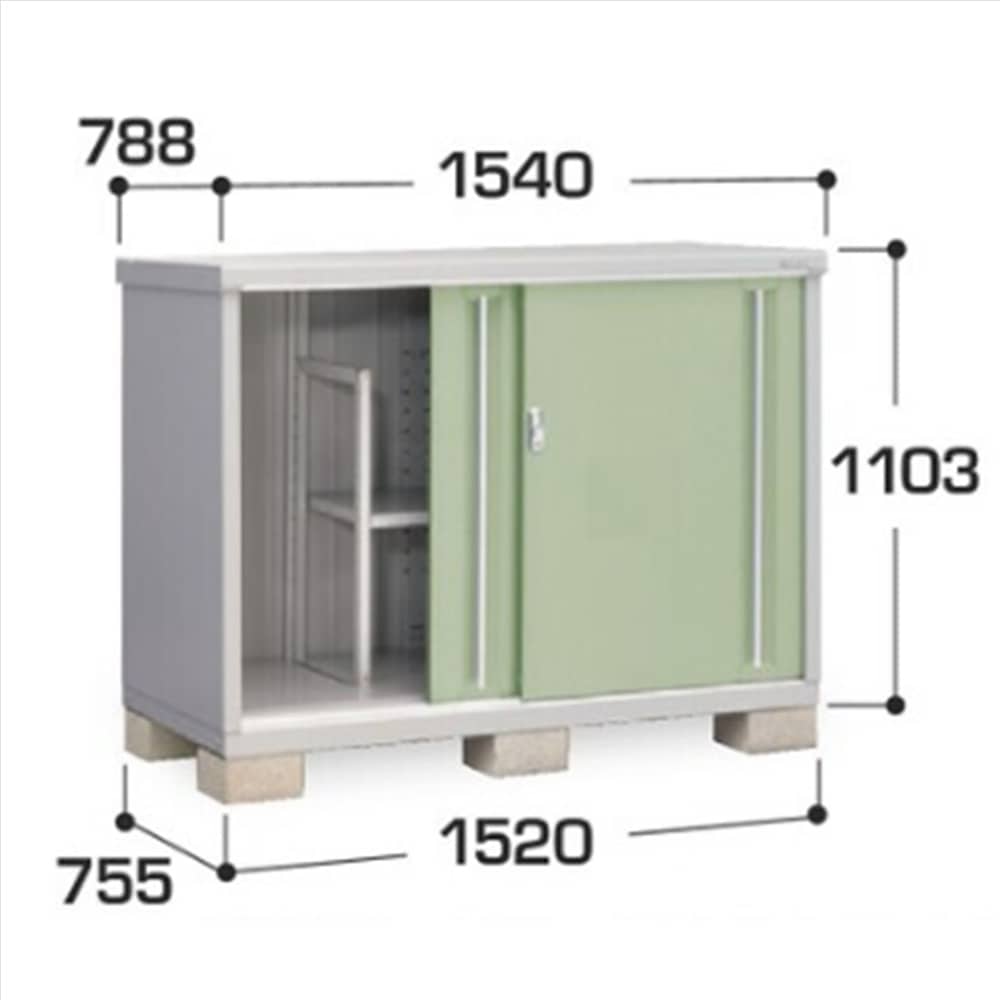 イナバ シンプリー MJX−157B 全面棚タイプ 棚板2枚付属 工事付きパック