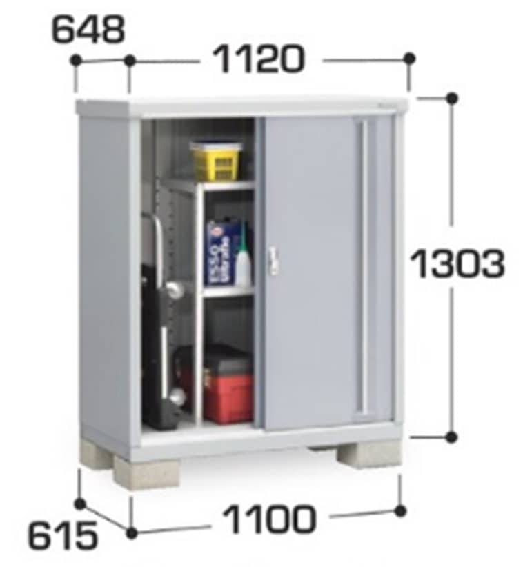 イナバ シンプリー MJX−116C 全面棚タイプ 棚板2枚付属 工事付きパック