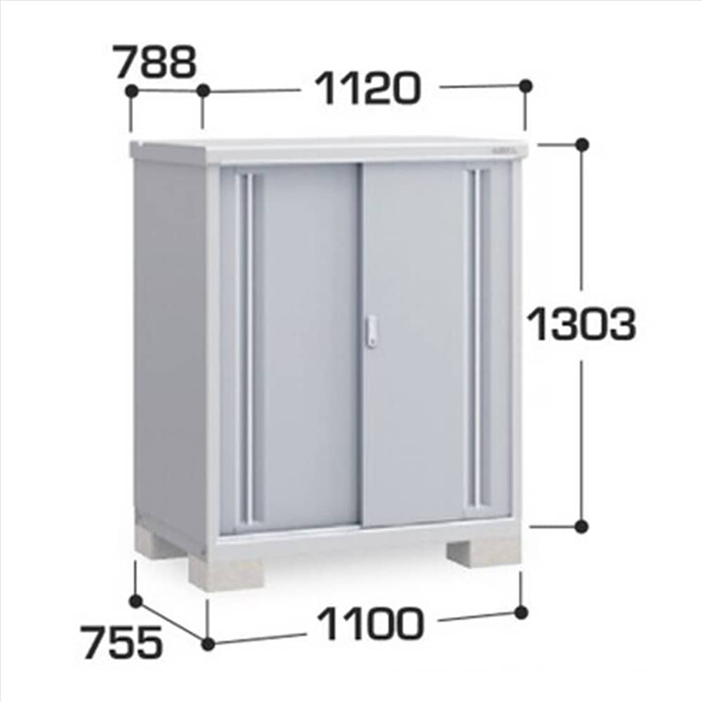 イナバ シンプリー MJX−117C 全面棚タイプ 棚板2枚付属 工事付きパック