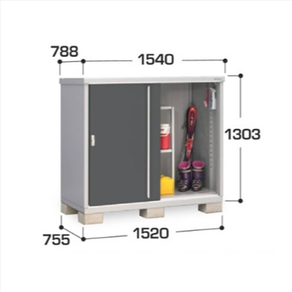 イナバ シンプリー MJX−157C 全面棚タイプ 棚板4枚付属 工事付きパック