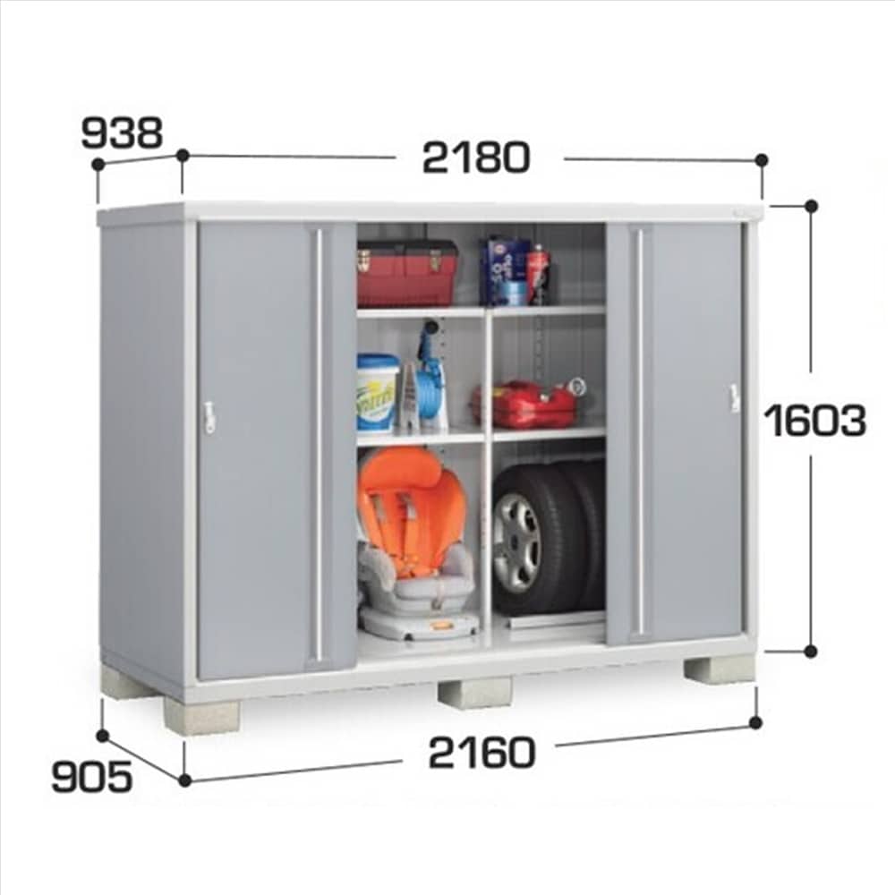 イナバ シンプリー MJX−219D 全面棚タイプ 棚板4枚付属 工事付きパック