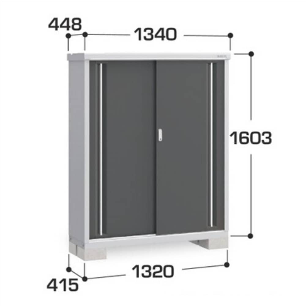 イナバ シンプリー MJX−134D 全面棚タイプ 棚板2枚付属 工事付きパック