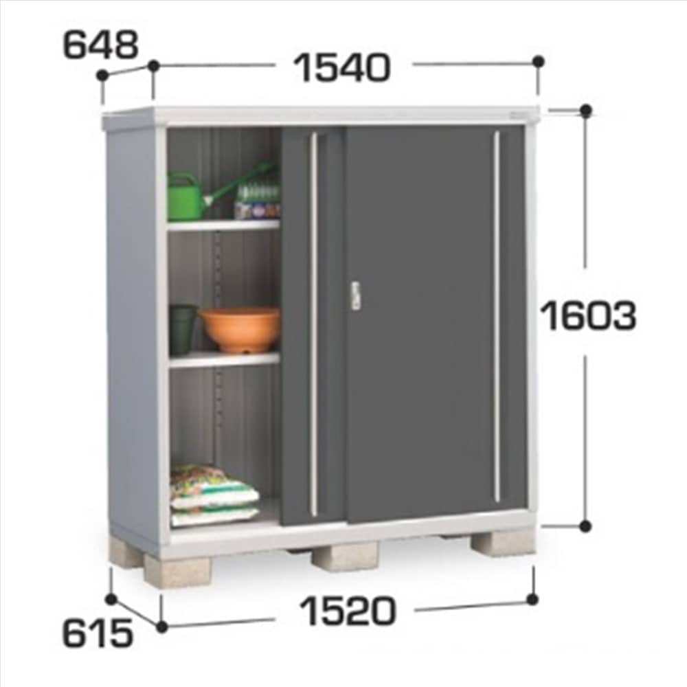 イナバ シンプリー MJX−156D 全面棚タイプ 棚板4枚付属 工事付きパック