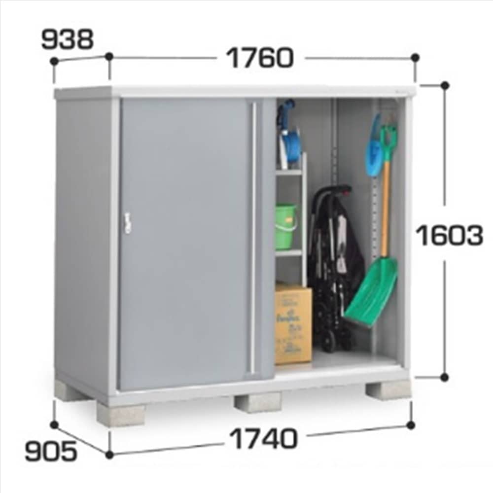 イナバ シンプリー MJX−179D 全面棚タイプ 棚板4枚付属 工事付きパック