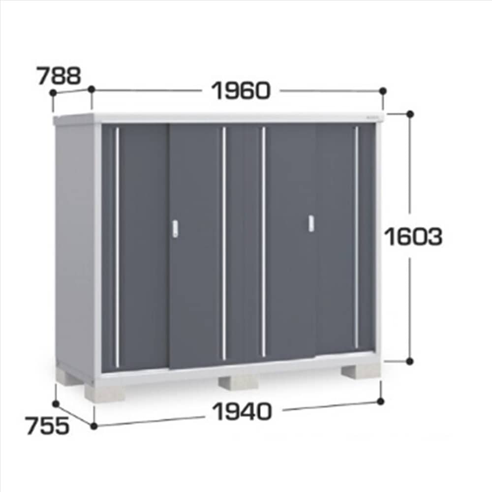 イナバ シンプリー MJX−197D 全面棚タイプ 棚板4枚付属 工事付きパック
