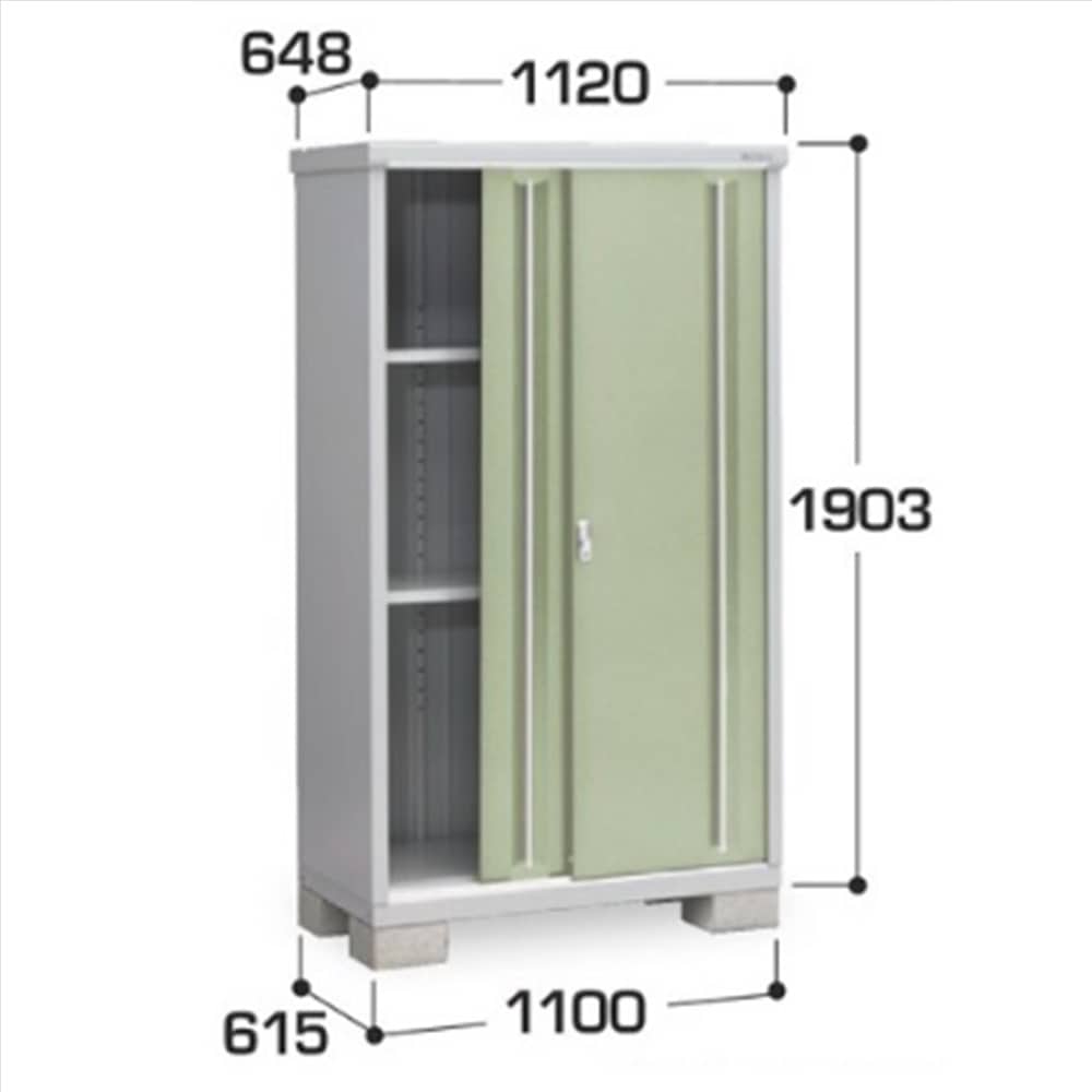 イナバ シンプリー MJX−116E 全面棚タイプ 棚板2枚付属 工事付きパック