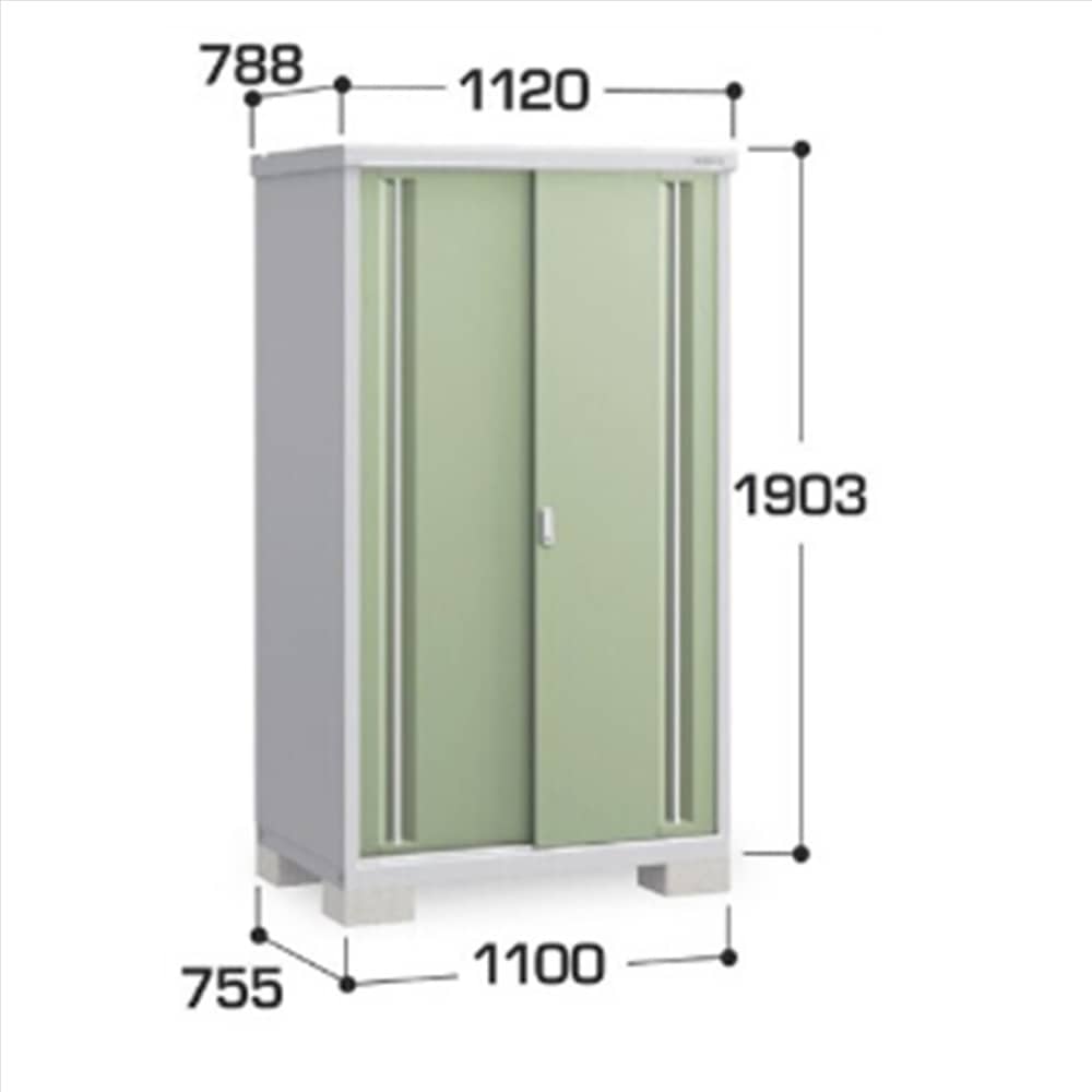 イナバ シンプリー MJX−117E 全面棚タイプ 棚板2枚付属 工事付きパック