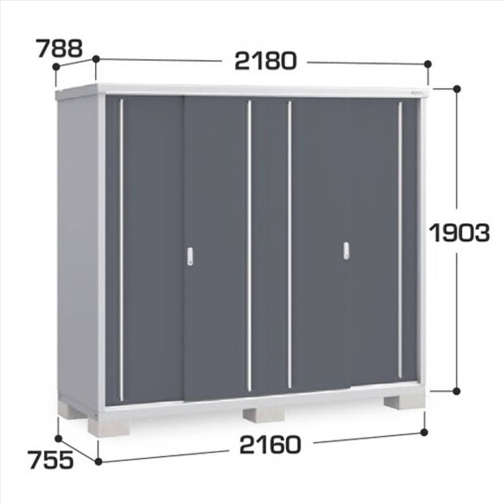 イナバ シンプリー MJX−217E 全面棚タイプ 棚板4枚付属 工事付きパック