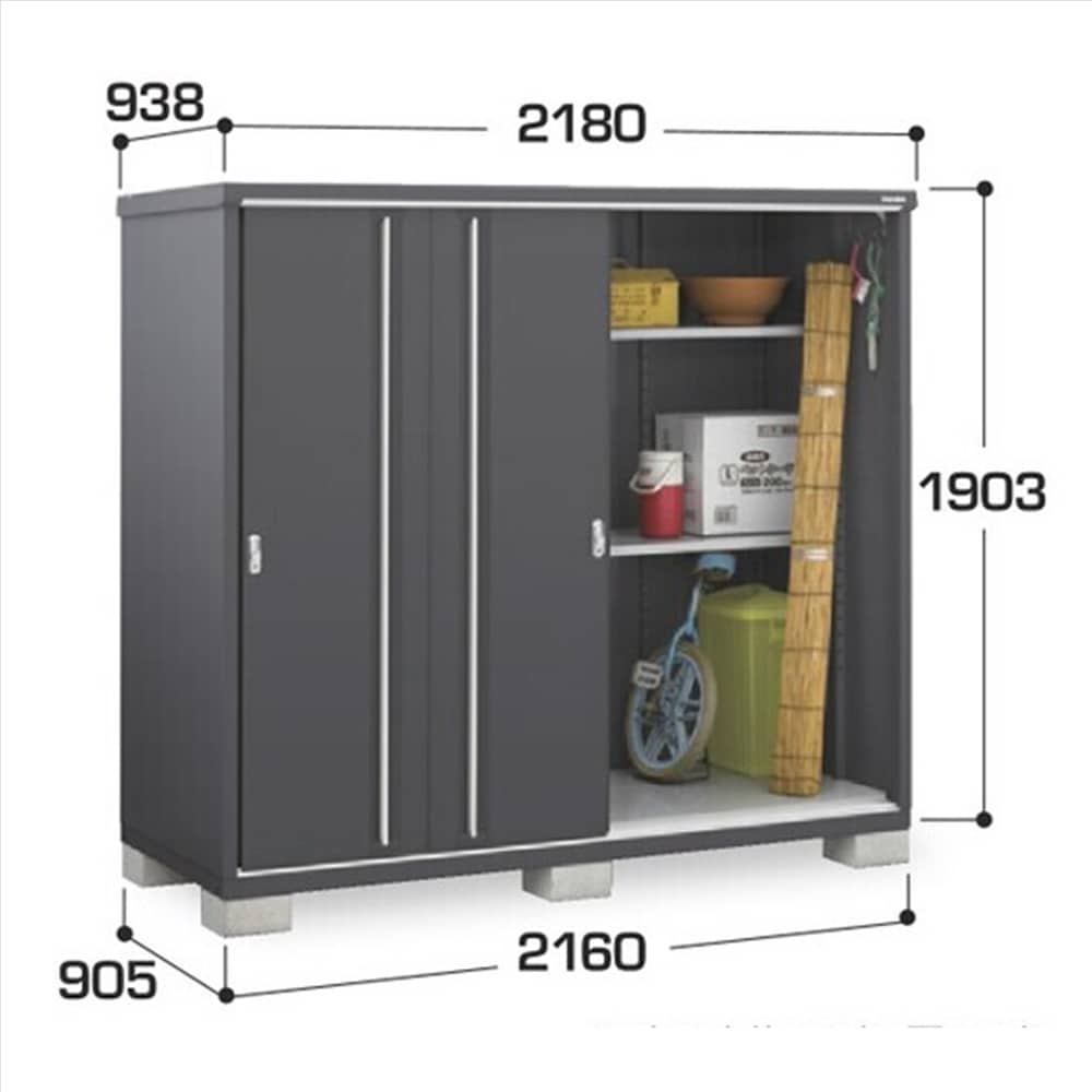 イナバ シンプリー MJX−219E 全面棚タイプ 棚板4枚付属 工事付きパック