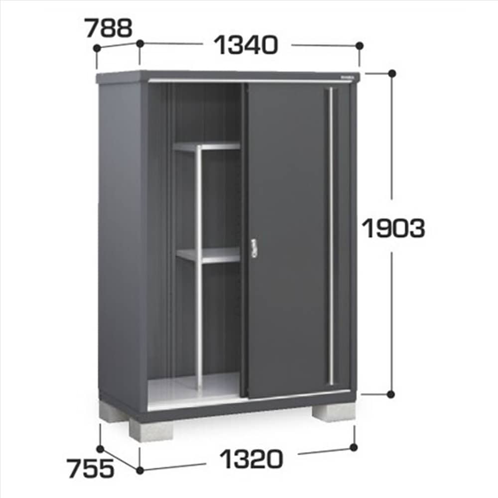 イナバ シンプリー MJX−137E 全面棚タイプ 棚板2枚付属 工事付きパック