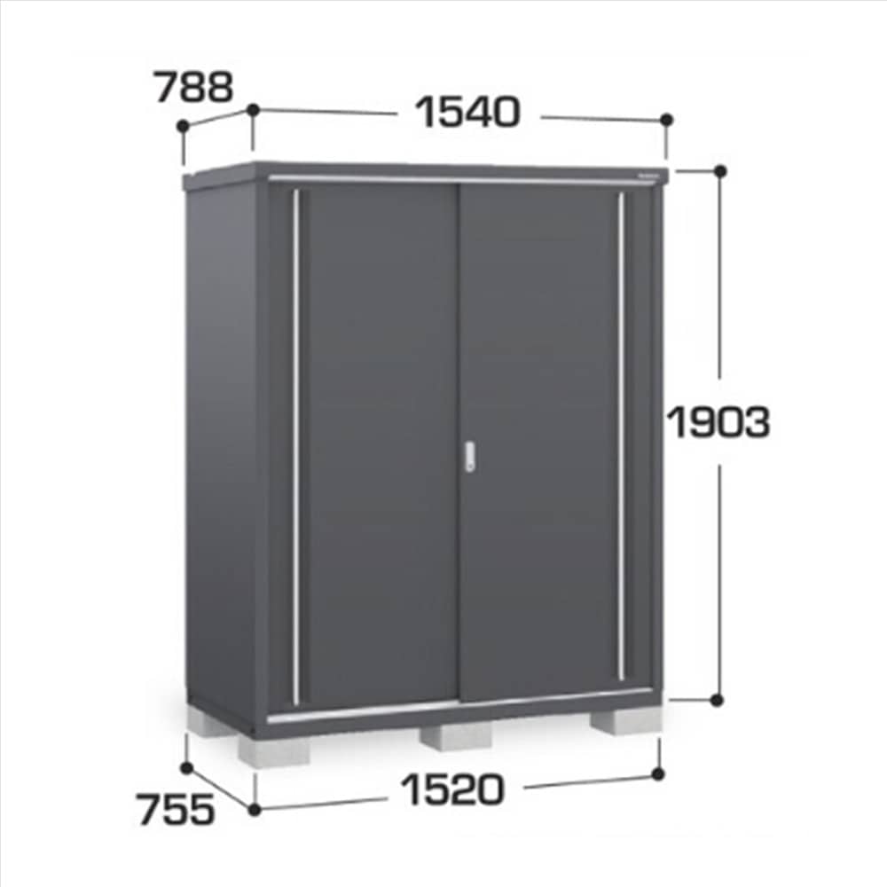 イナバ シンプリー MJX−157E 全面棚タイプ 棚板4枚付属 工事付きパック