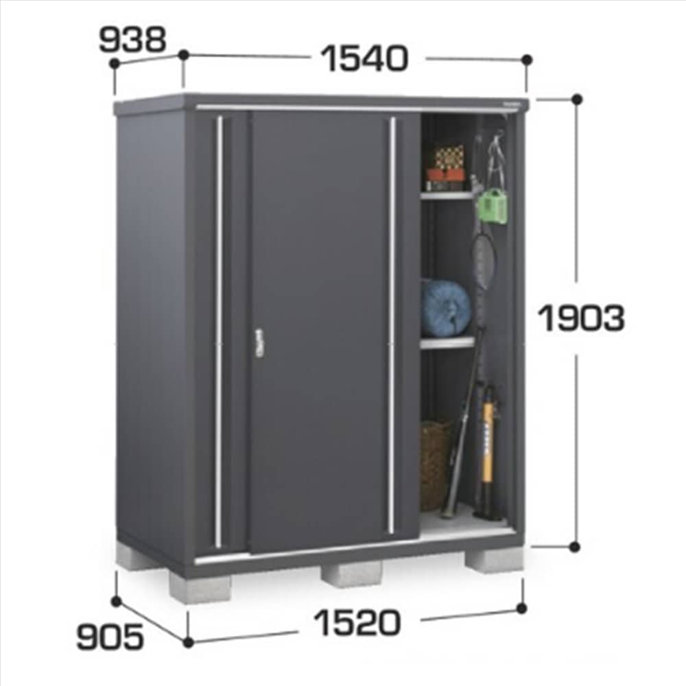 イナバ シンプリー MJX−159E 全面棚タイプ 棚板4枚付属 工事付きパック