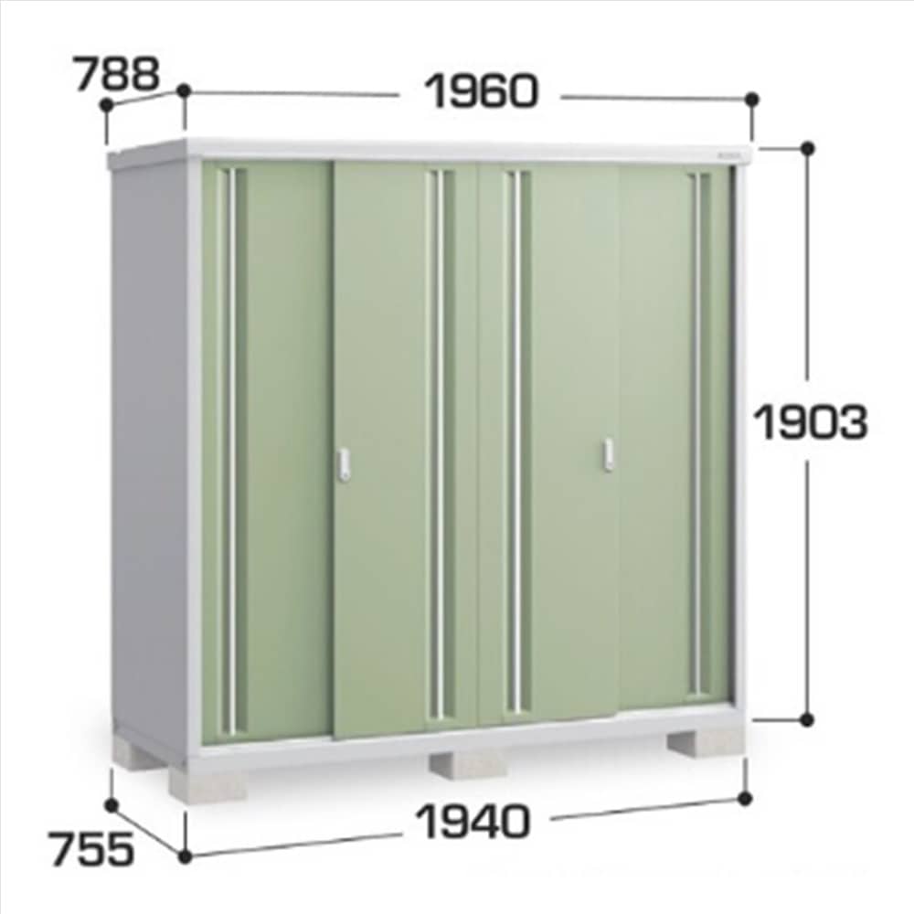 イナバ シンプリー MJX−197E 全面棚タイプ 棚板4枚付属 工事付きパック