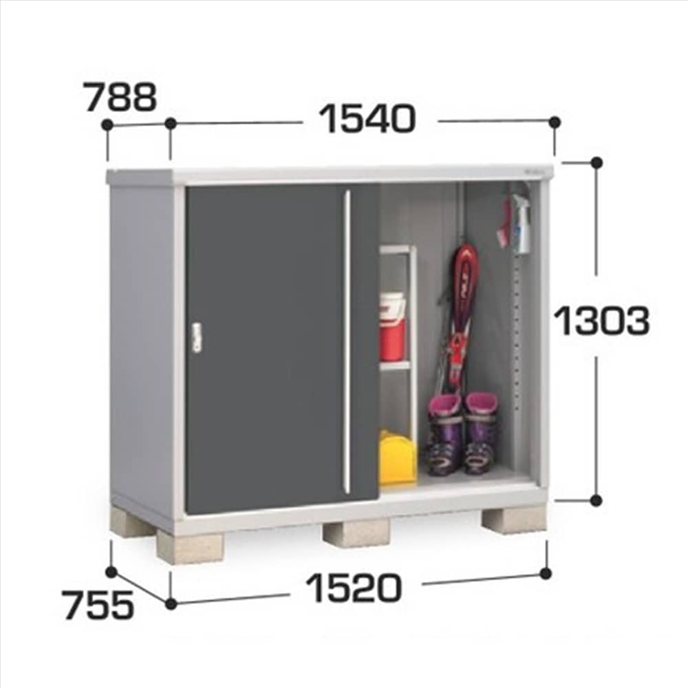 イナバ シンプリー MJX−157CP 長もの収納タイプ 棚板2枚付属 工事付きパック