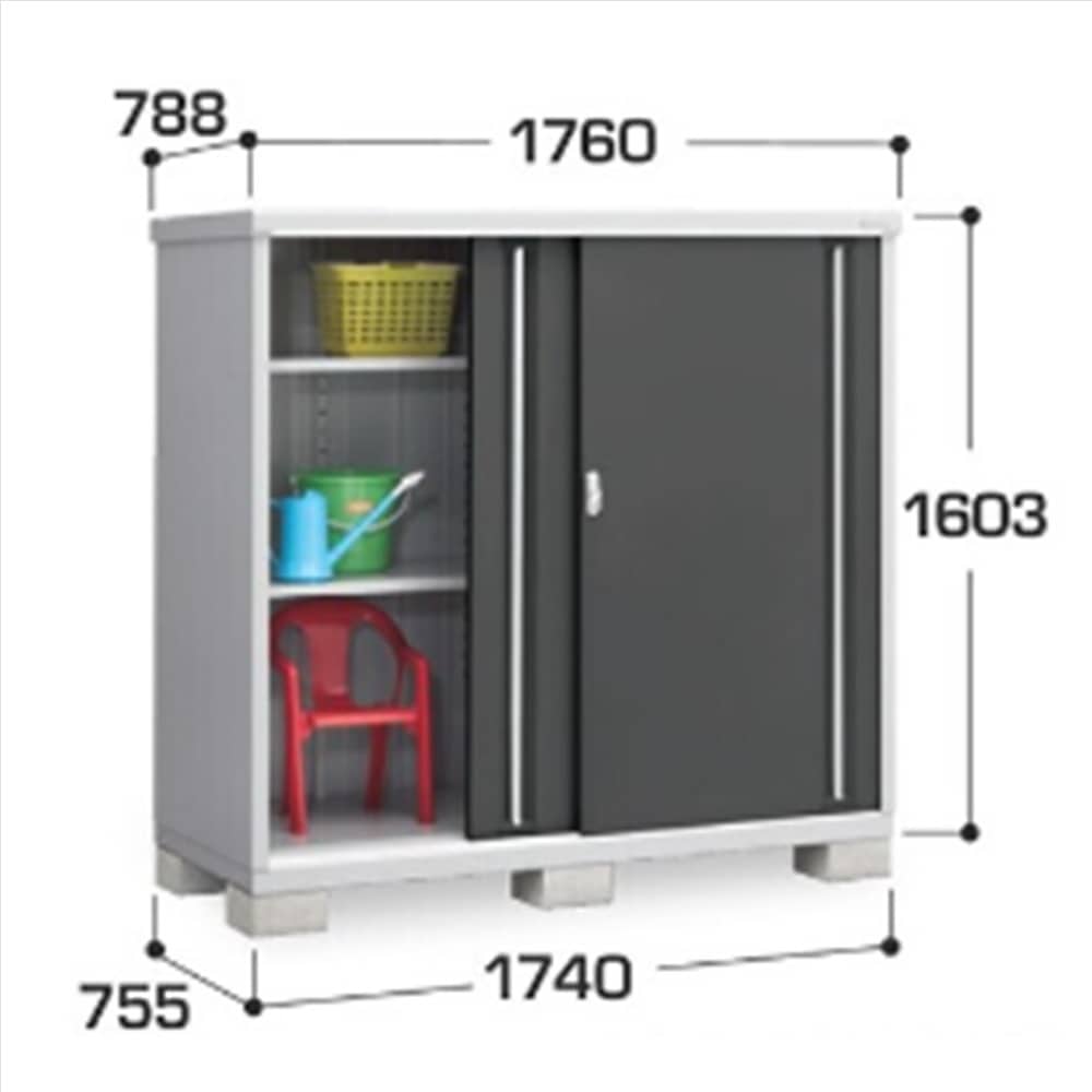 イナバ シンプリー MJX−177DP 長もの収納タイプ 棚板2枚付属 工事付きパック