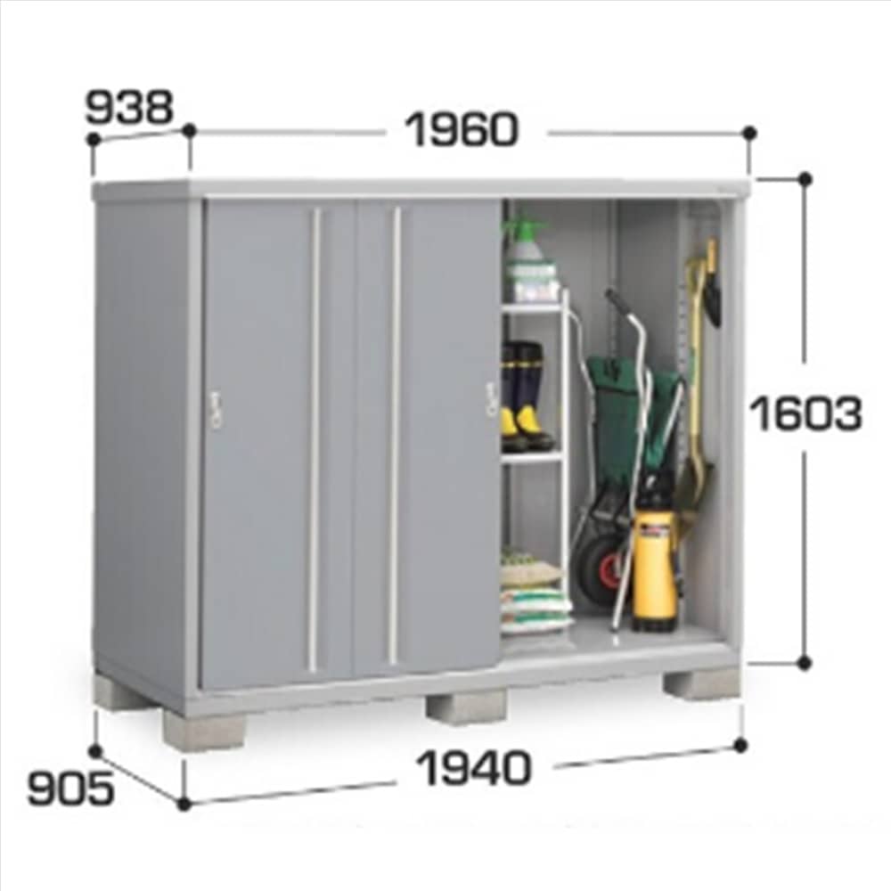 イナバ シンプリー MJX−199DP 長もの収納タイプ 棚板4枚付属 工事付きパック